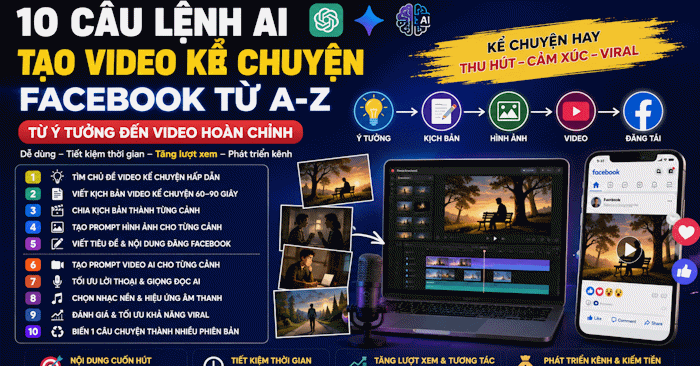  10 câu lệnh tạo video kể chuyện Facebook cuốn hút 