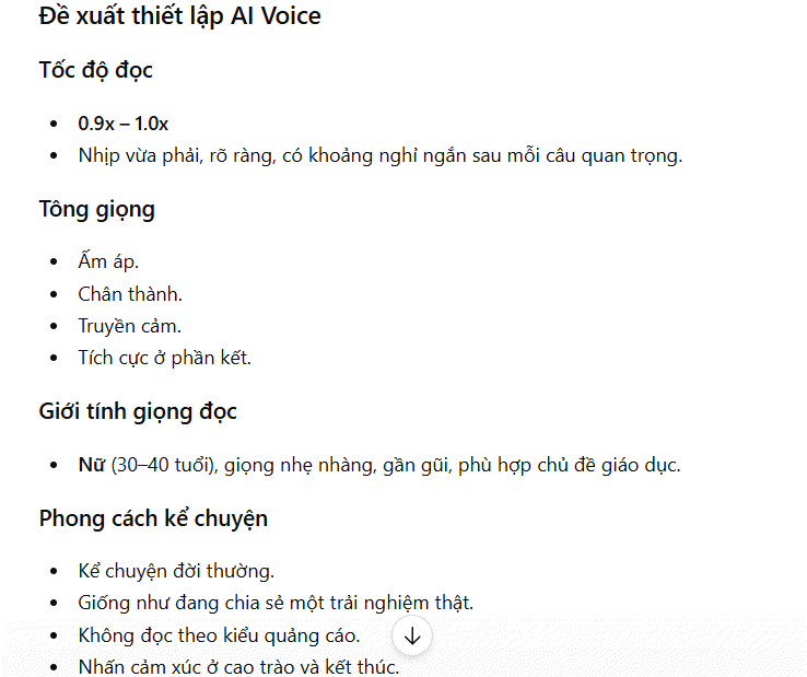 Đề xuất giọng nói AI