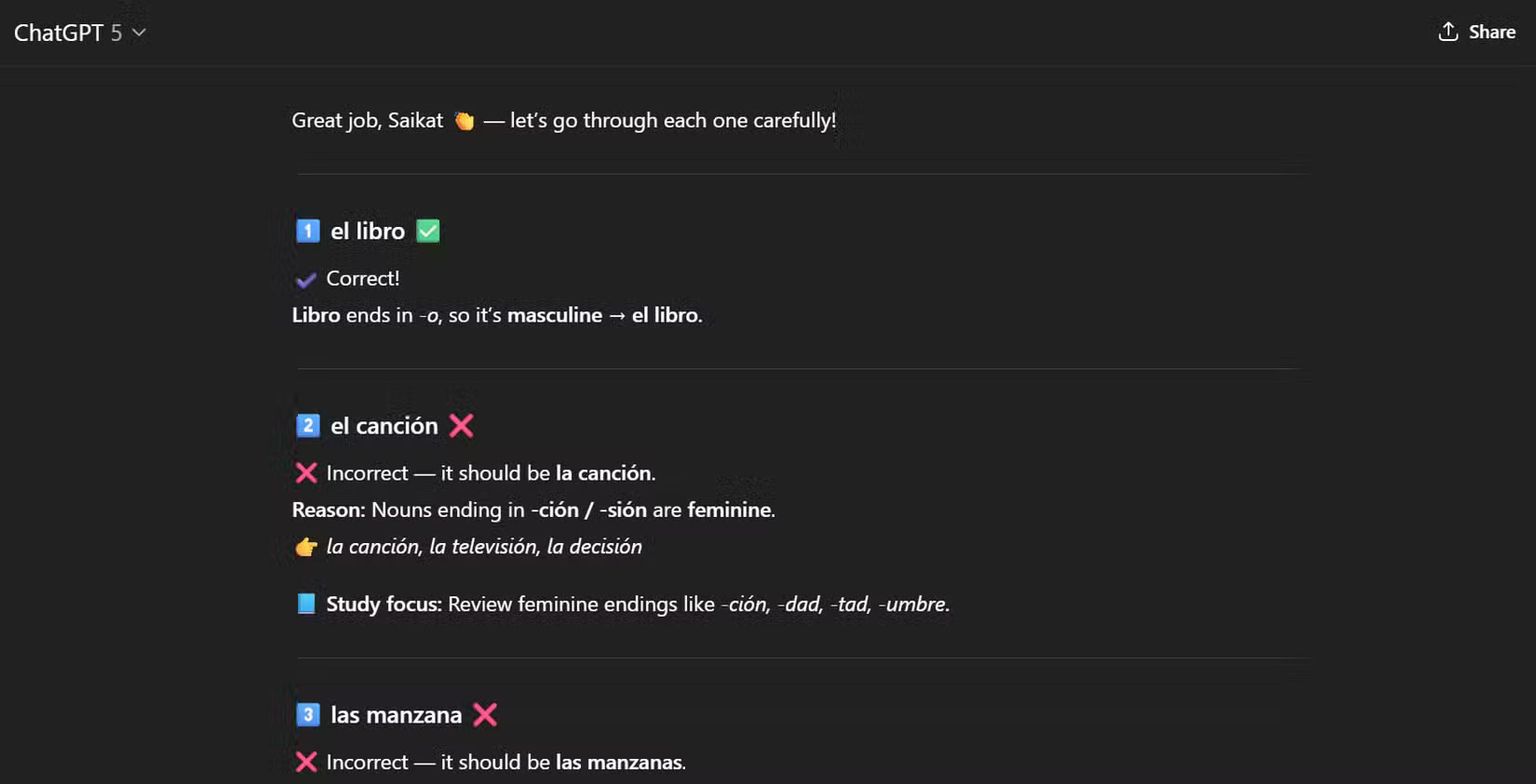 Dùng Study Mode để làm bài kiểm tra trong ChatGPT.