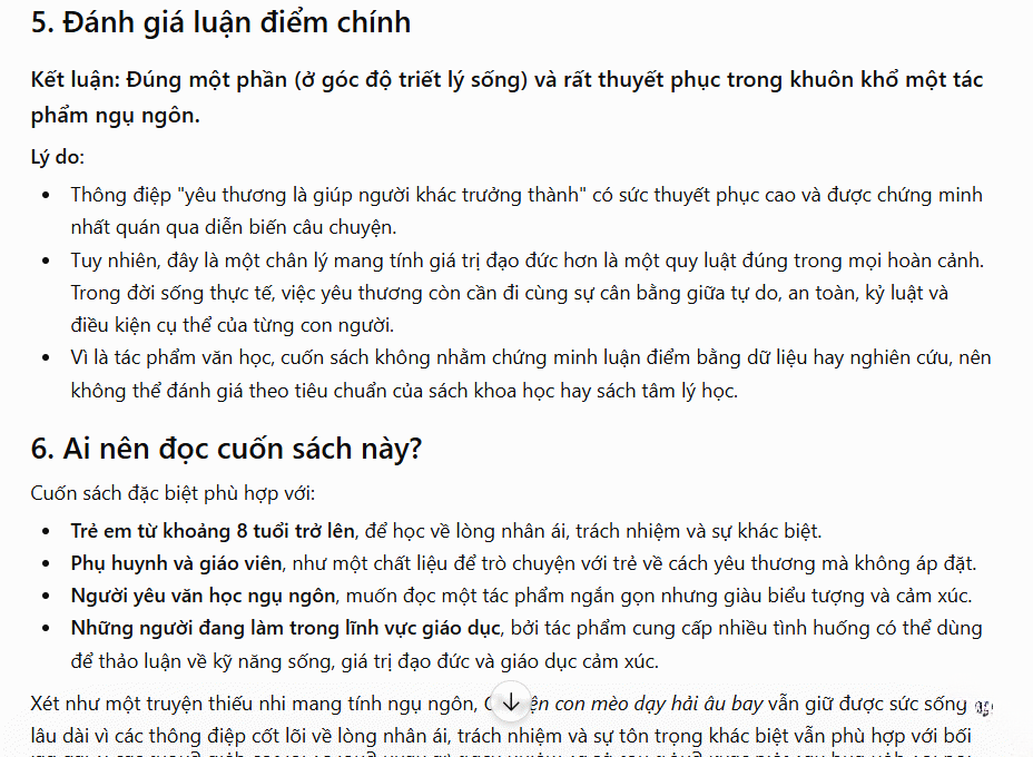 Đáng giá điểm chính 