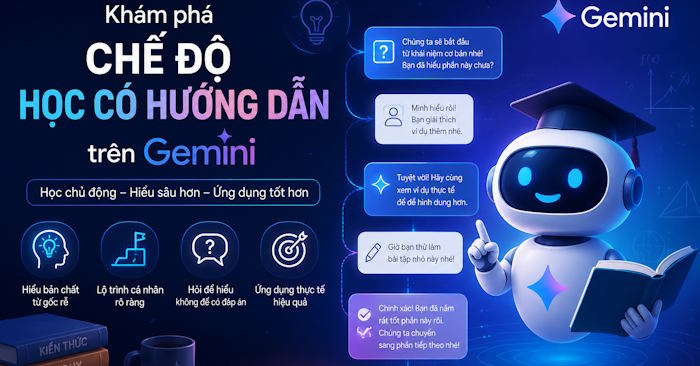  10 prompt khai thác Học có hướng dẫn trên Gemini 