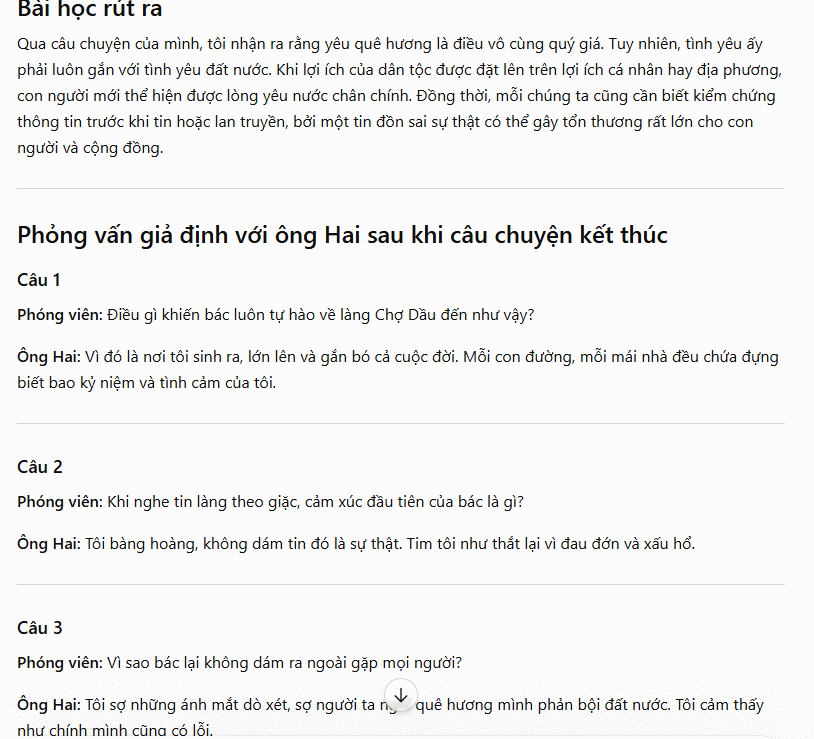 Bài học rút ra từ nhân vật