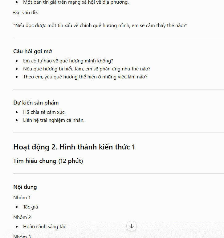 Kế hoạch bài giảng