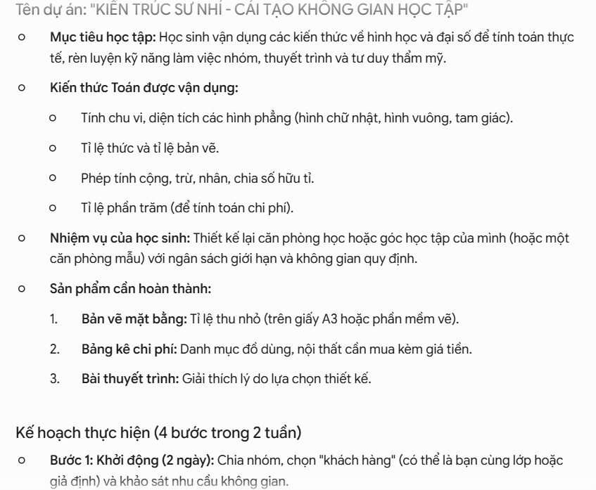 Tạo Mini Project ứng dụng Toán học
