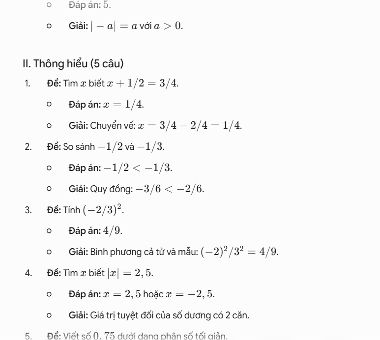 Câu lệnh tạo bài tập theo mức độ nhận thức