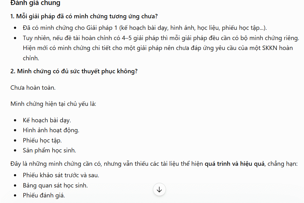 Kiểm tra minh chứng
