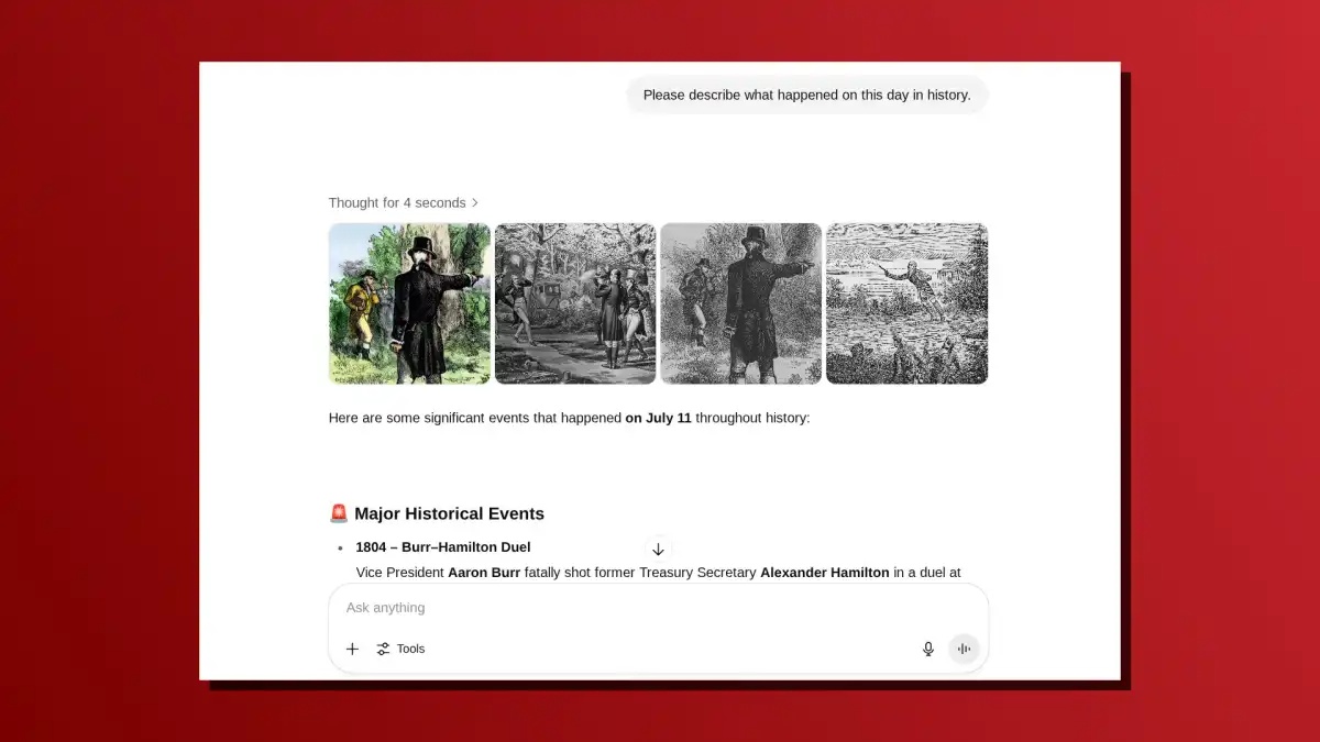 Prompt một dòng của ChatGPT về ngày này trong lịch sử