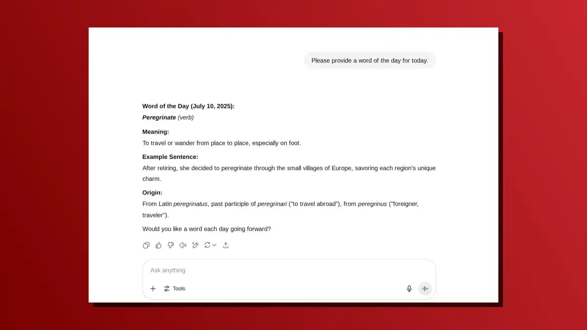 Học từ vựng hàng ngày với ChatGPT