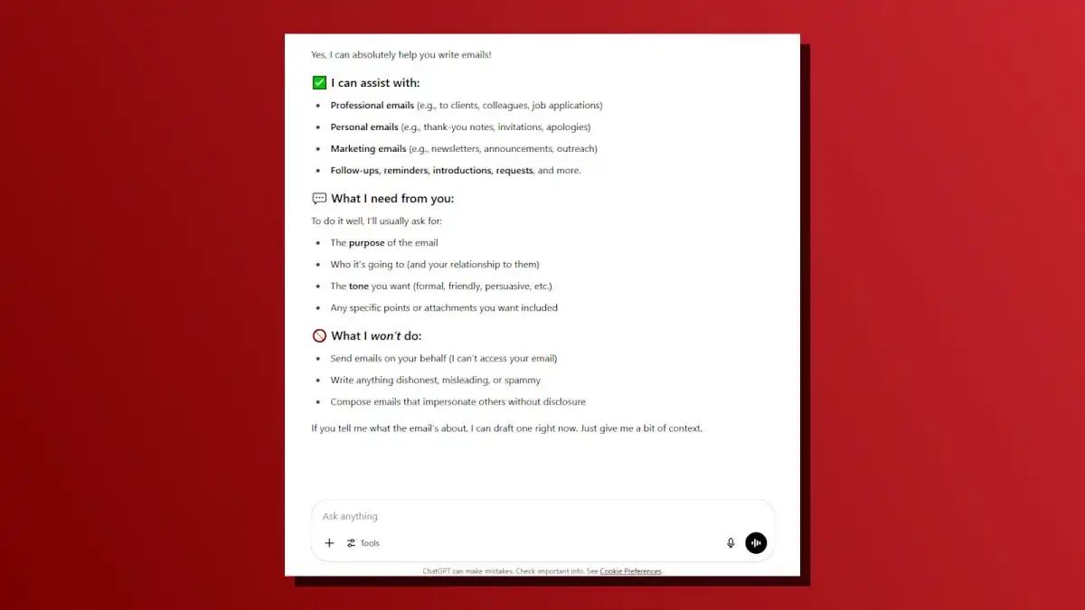 11 công việc đơn giản ChatGPT có thể xử lý trong vài giây, giúp bạn tiết kiệm nhiều giờ đồng hồ