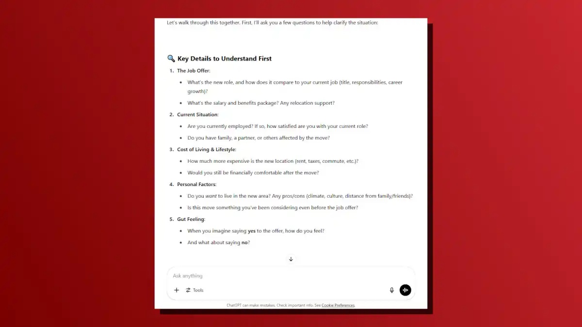 Đưa ra quyết định khó khăn bằng ChatGPT