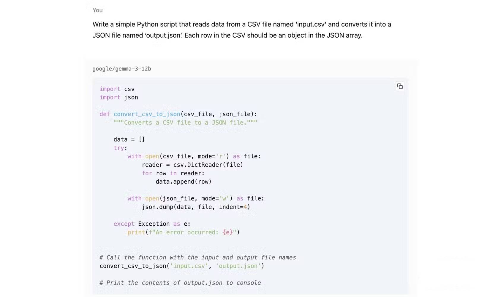 Tạo script Python trong LLM cục bộ