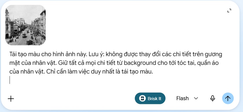 Prompt phục hồi ảnh đen trắng