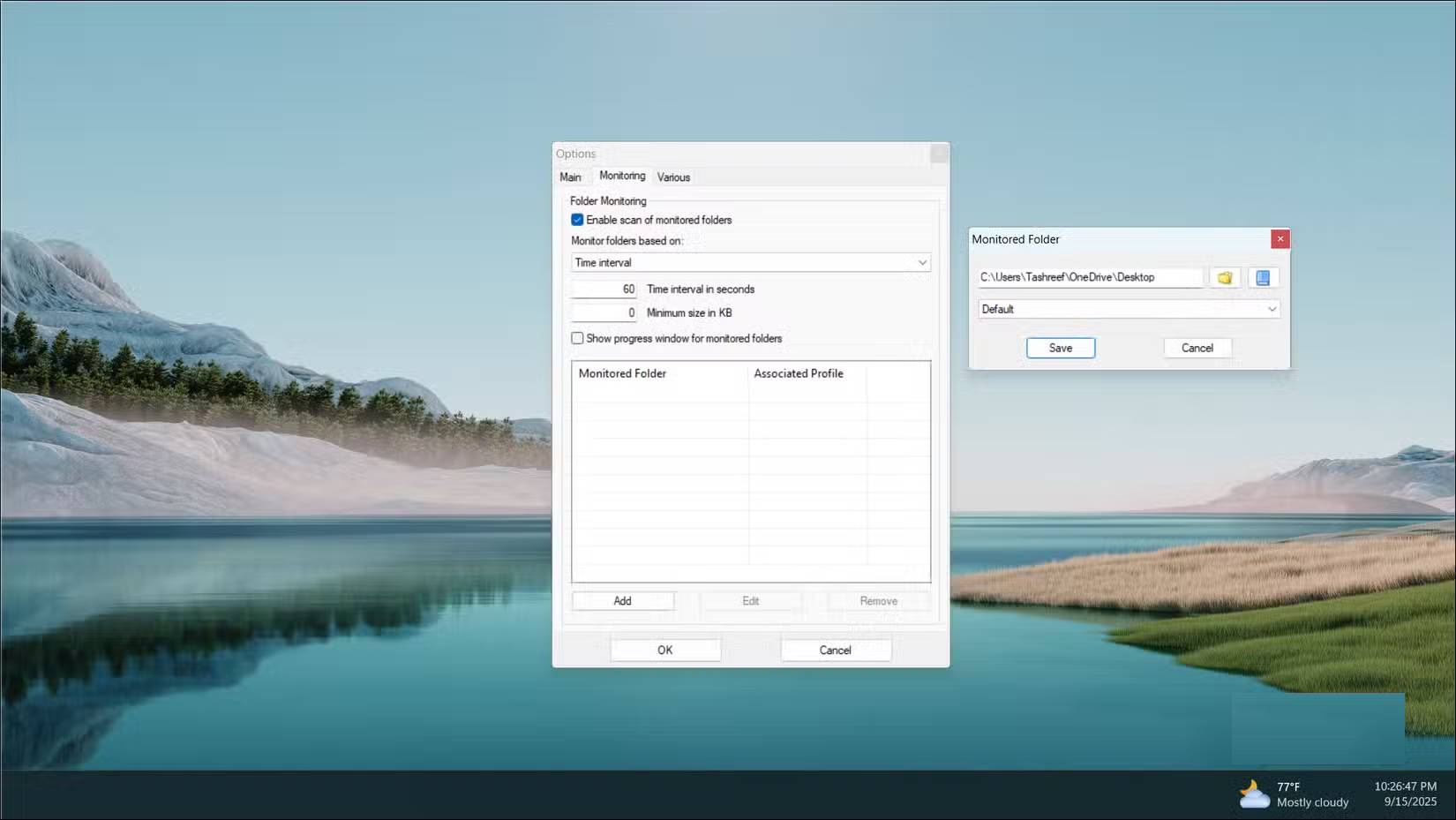 Giám sát thư mục với DropIt