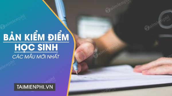 Mau ban kiem diem hoc sinh
