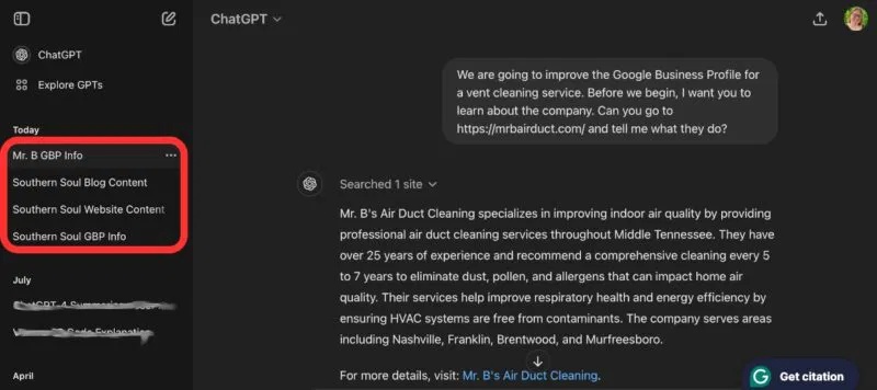 Thiết lập các cuộc trò chuyện riêng biệt cho những nhiệm vụ trong ChatGPT