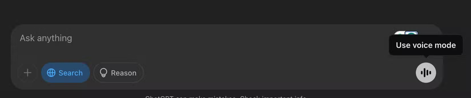 Bật Voice Mode trong ChatGPT.