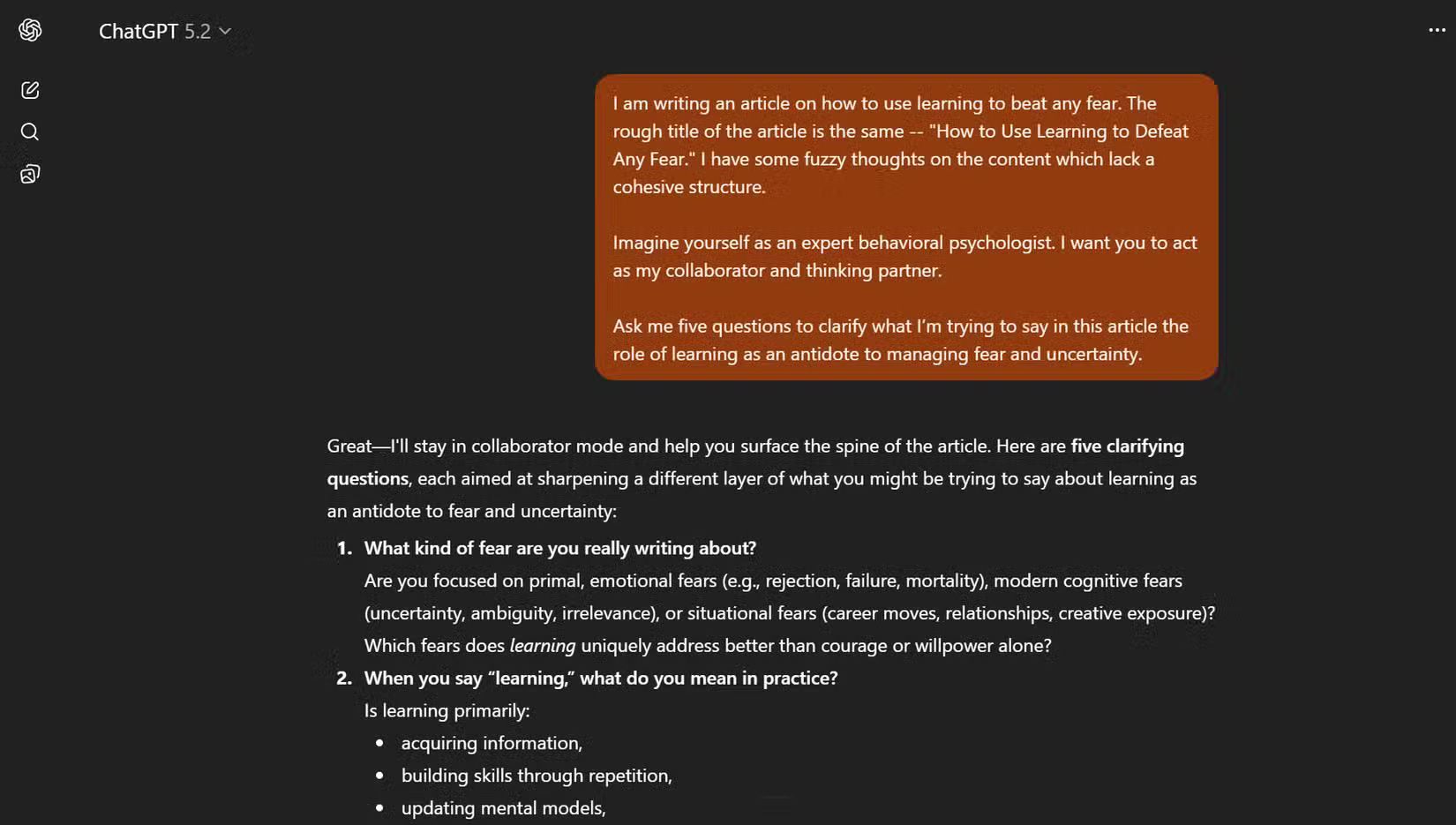 7 ChatGPT prompt giúp vượt qua tình trạng bí ý tưởng viết lách