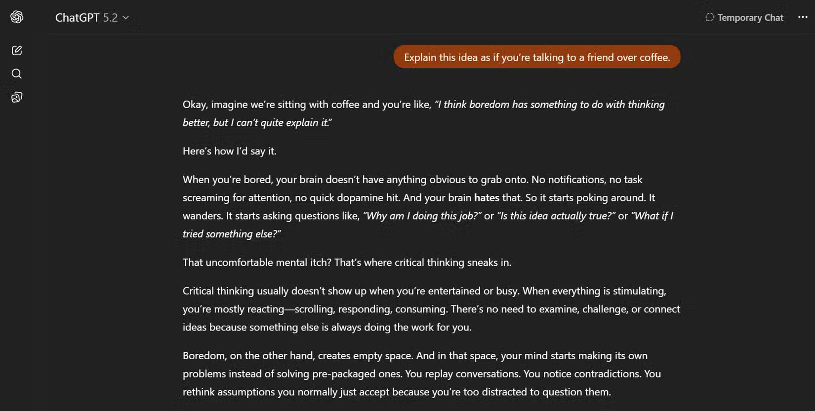 Biến văn phong trang trọng thành một lời giải thích thoải mái, mang tính đối thoại