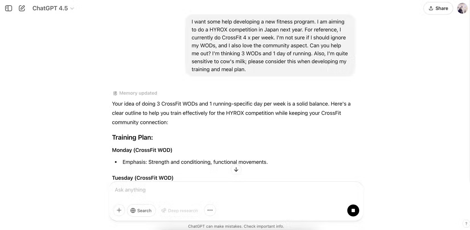 Nói chuyện với GPT-4.5 để lập kế hoạch cho một sự kiện