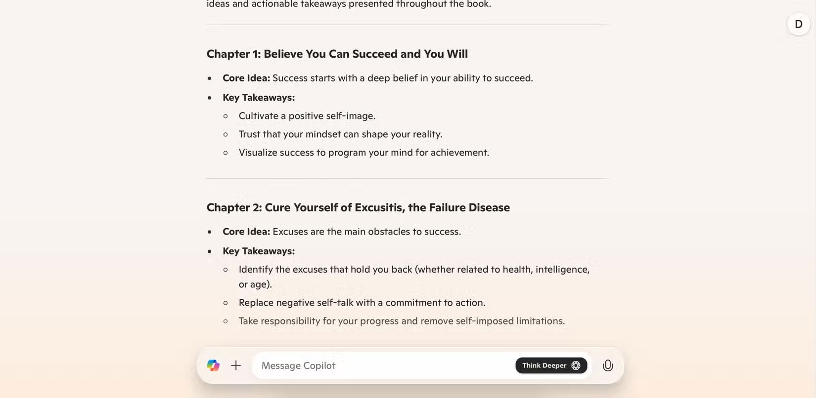 Tóm tắt một cuốn sách trong Microsoft Copilot