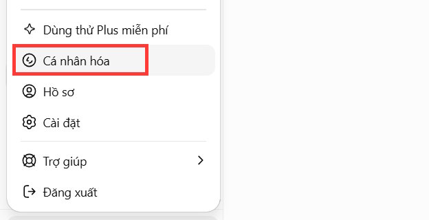 Cá nhân hóa trên ChatGPT