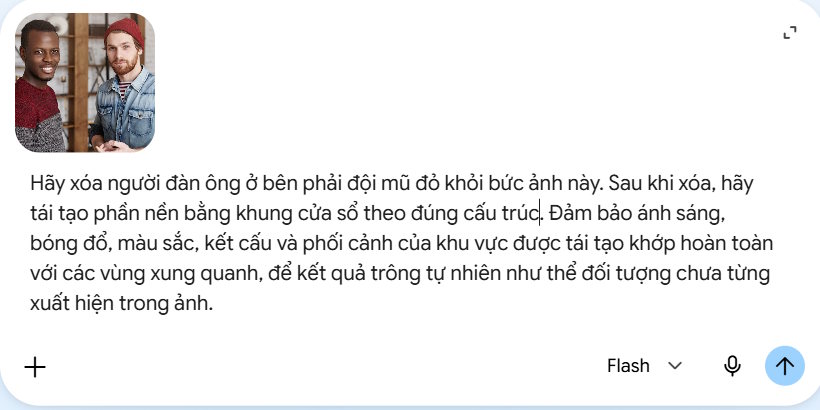 Câu lệnh xóa người trong ảnh