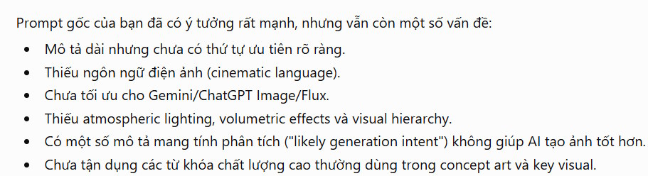 Nâng cấp Prompt tạo ảnh chất lượng cao