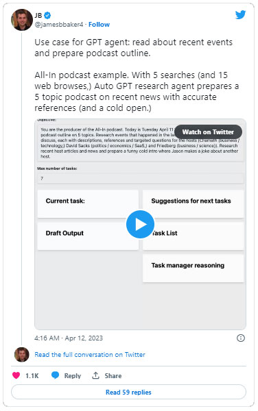 Giao cho Auto-GPT nhiệm vụ tạo podcast