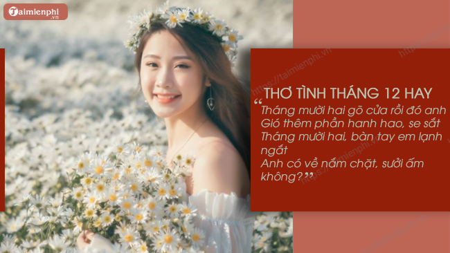 Tho hay tinh yeu thang 12
