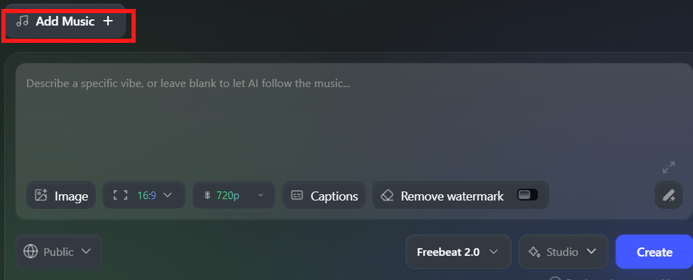 FreeBeat AI thêm nhạc