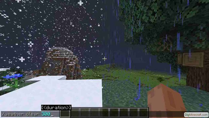  Các loại thời tiết và cách nhập lệnh thay đổi thời tiết trong Minecraft 