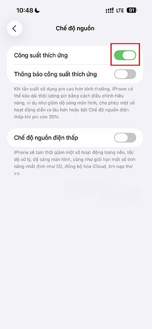 cach bat adaptive power iOS 26 3*537288