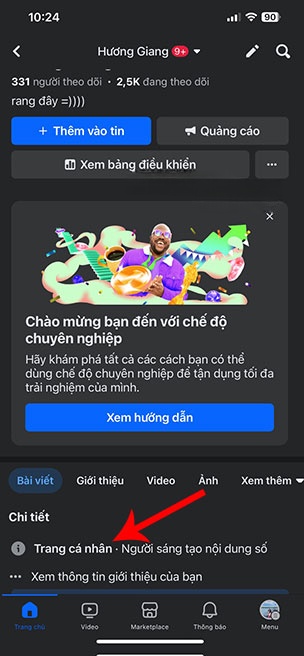 cach bat che do chuyen nghiep tren Facebook 9*466289
