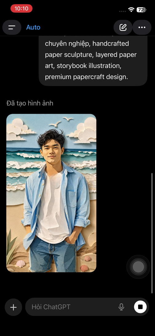tạo ảnh cắt giấy 3D với AI