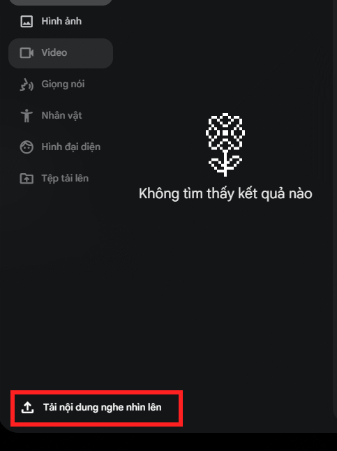 Tải ảnh lên Flow làm video