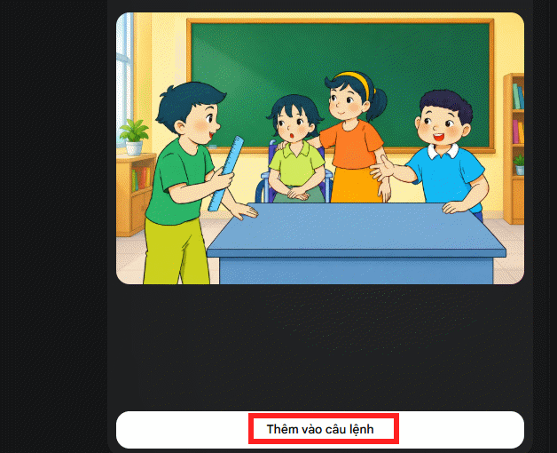 Thêm câu lệnh cho ảnh trên Flow làm video