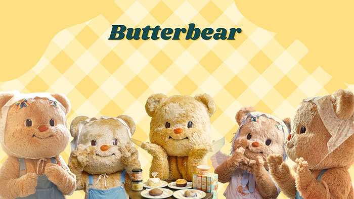 Chú gấu Nong Noey - mascot nổi tiếng của tiệm bánh Butterbear
