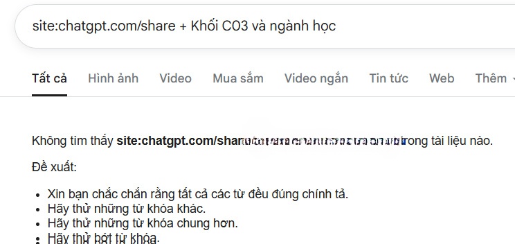 Tìm đoạn chat ChatGPT trên Google Search