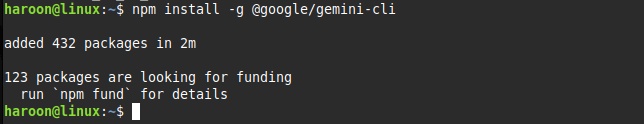 Cài đặt Google Gemini CLI