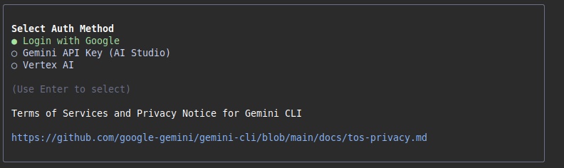 Xác thực Gemini bằng tài khoản Google
