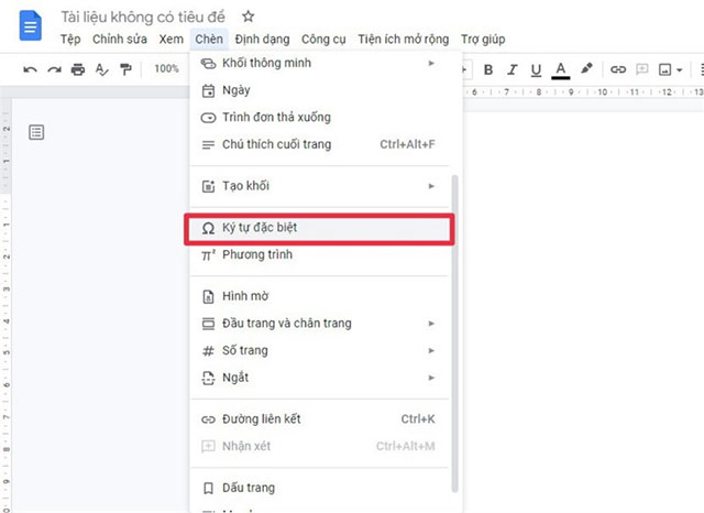 Ký tự đặc biệt