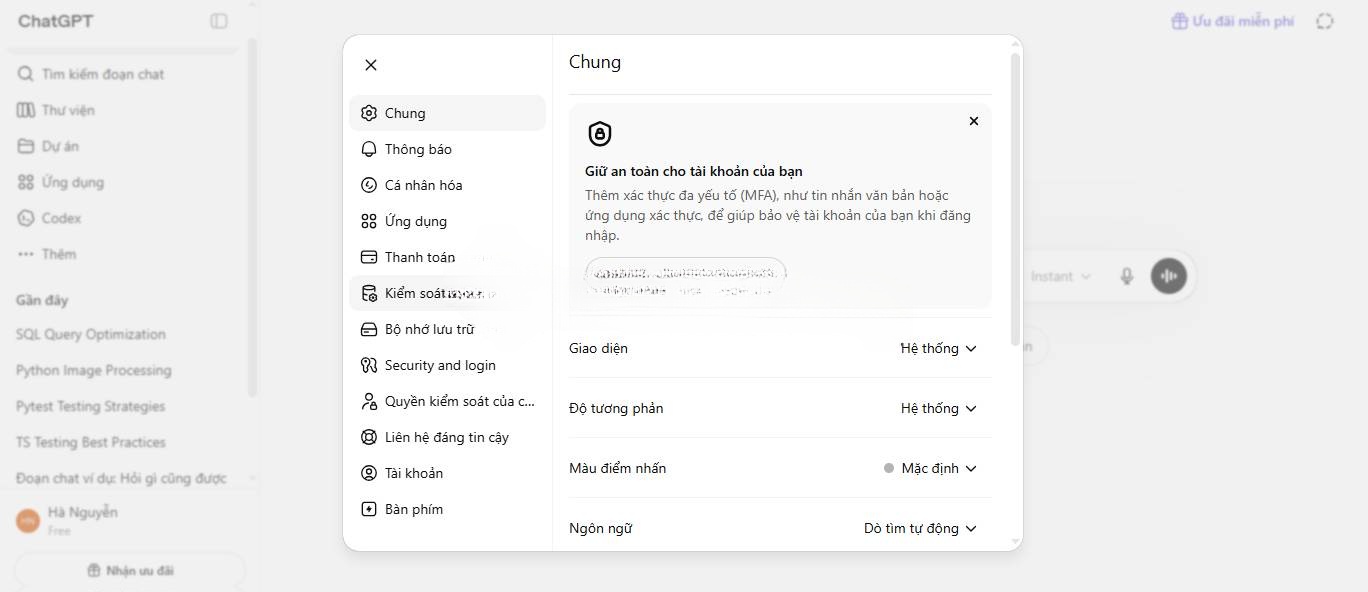 Vào phần Kiểm soát dữ liệu