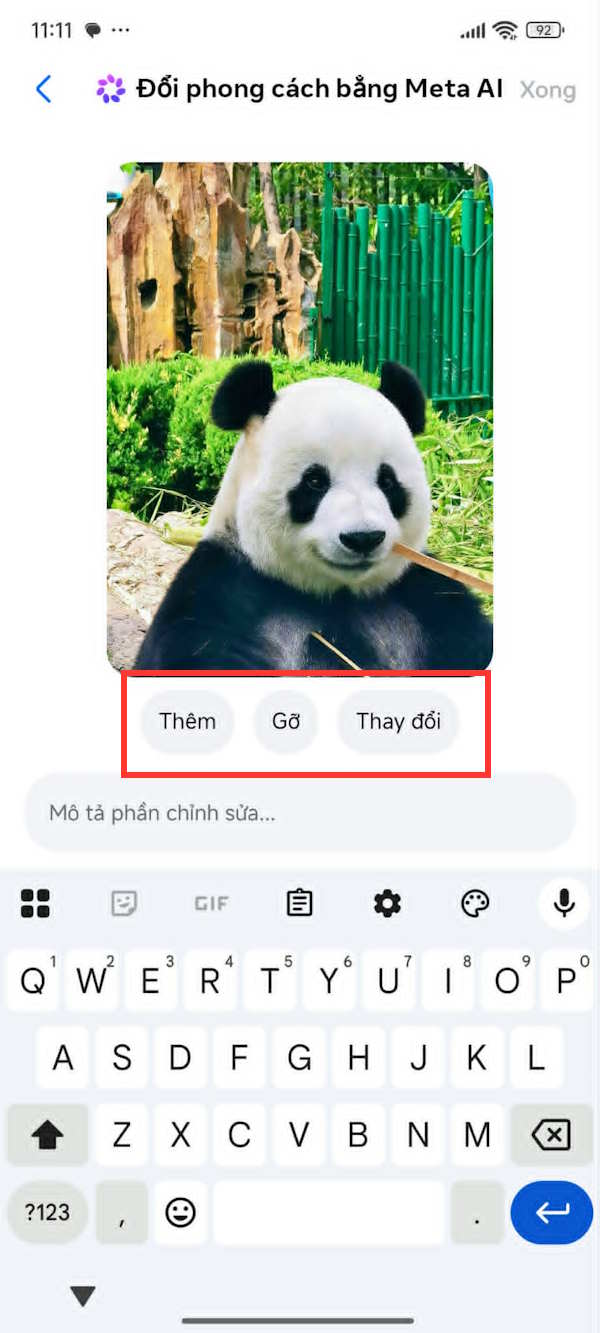 Tùy chọn chỉnh sửa ảnh bằng AI