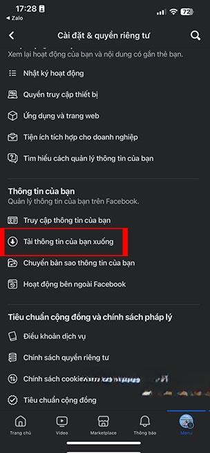 chuyen bai dang tu Facebook sang Zalo 6*460681