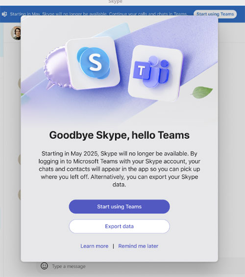  Cách chuyển dữ liệu từ Skype sang Microsoft Teams 