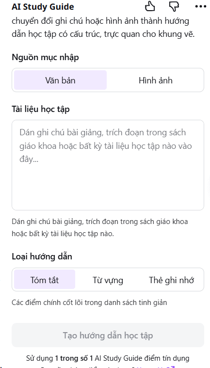 Nhập ghi chú lên AI Study Guides trên Canva