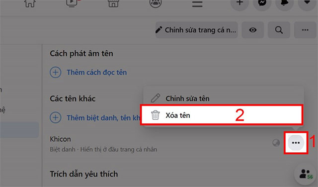 Xóa tên
