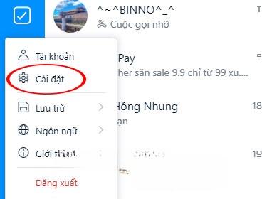 Cài đặt tin nhắn trên Zalo