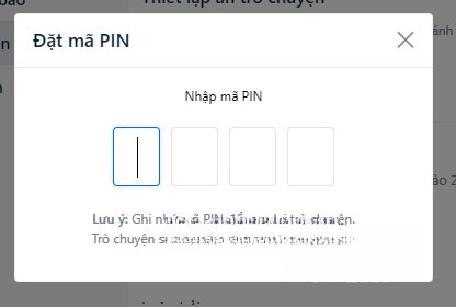 Nhập mã pin