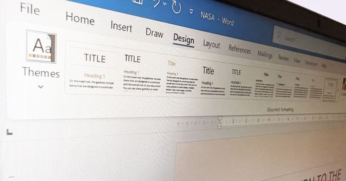  Cách định dạng lại tài liệu Word bằng tab Design 
